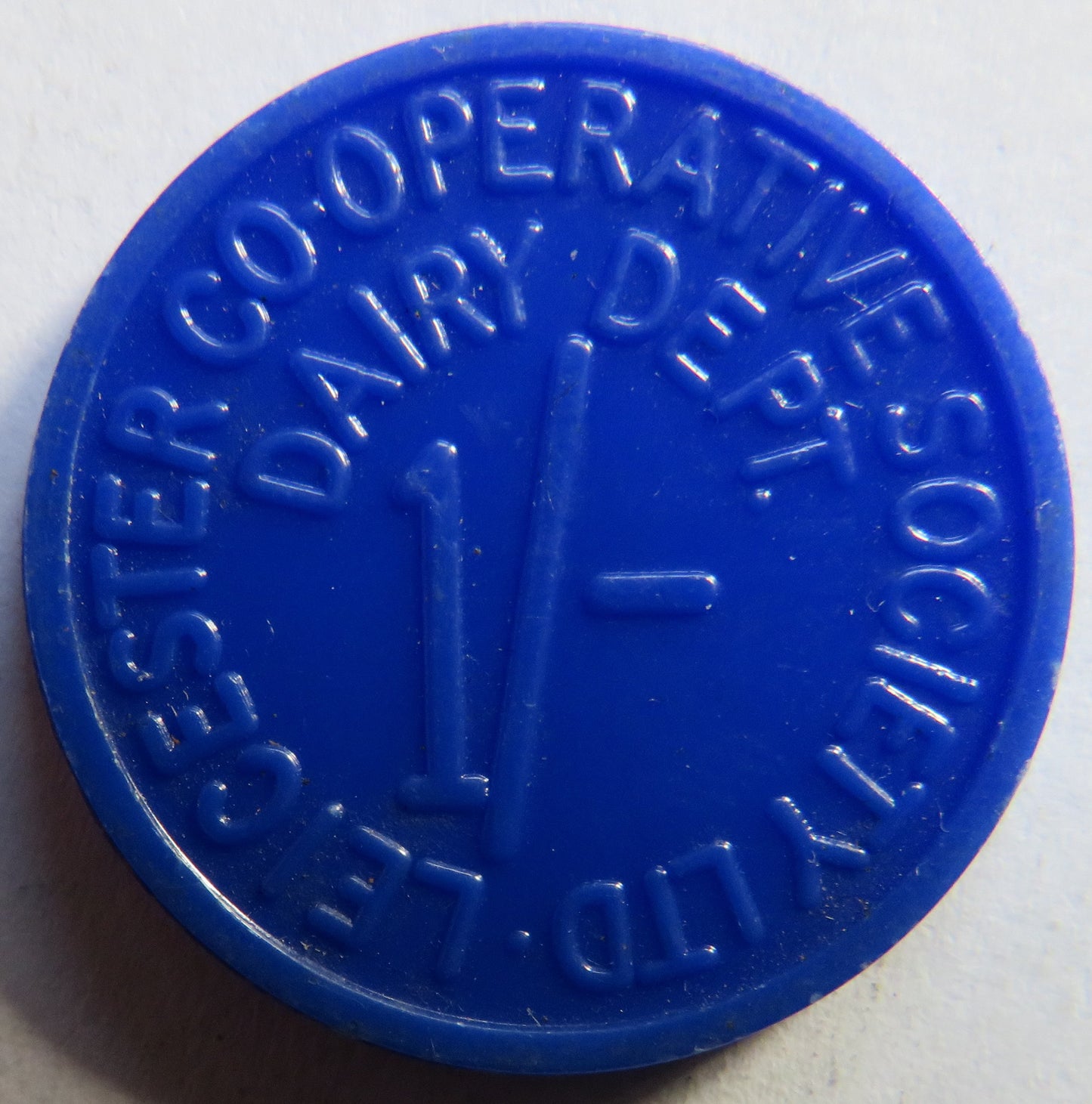 Leicester Cooperative Society Dairy Department 1/- Plastic Token
