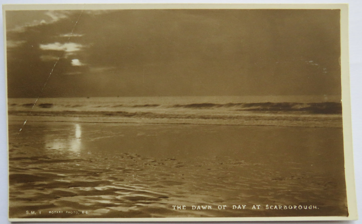 Vintage Postcard of The Dawn of Day at Scarborough