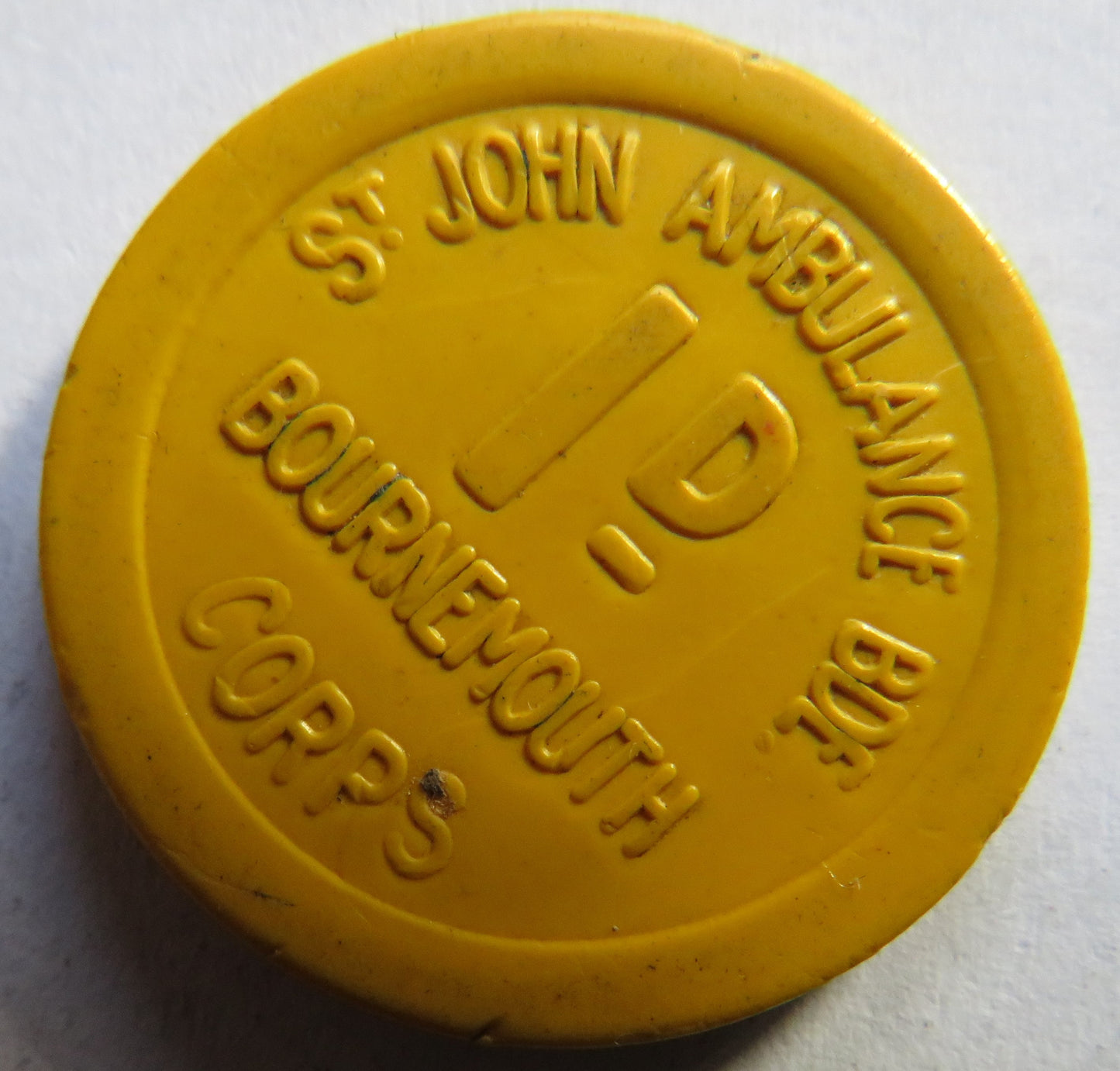 St John Ambulance BDE 1d Bournemouth Corps Plastic Token