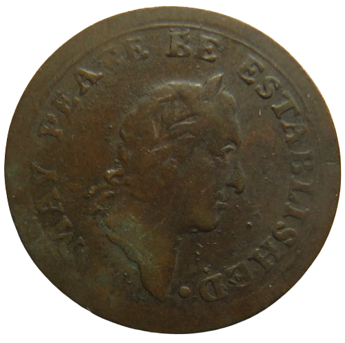 1790's Middlesex Farthing Token - "May Peace Be Established"