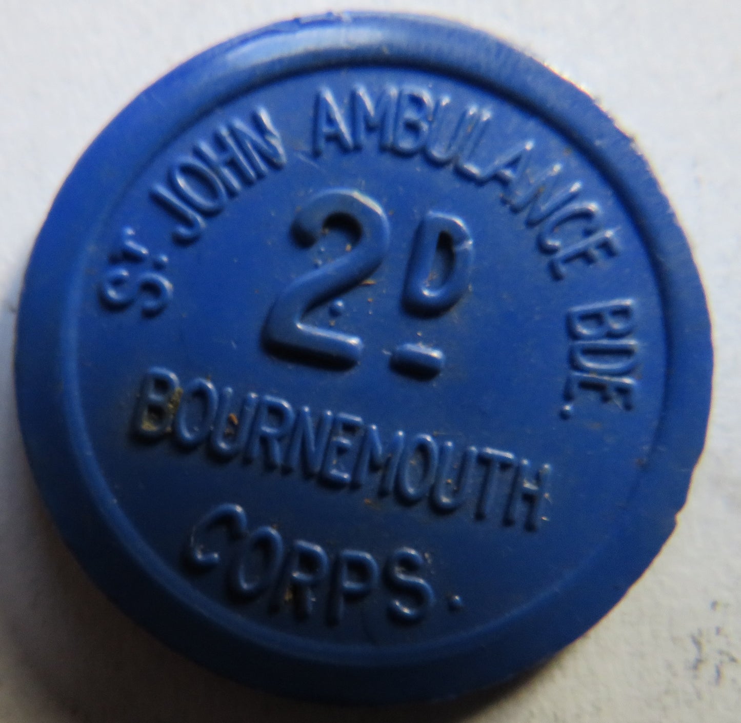 St John Ambulance BDE 2d Bournemouth Corps Plastic Token