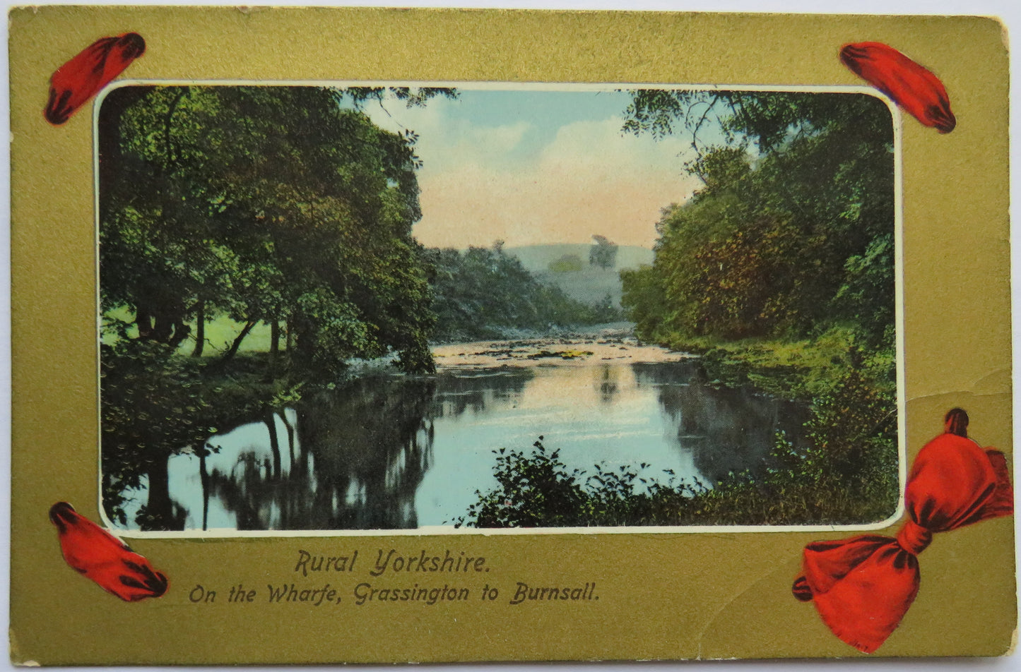 Vintage Postcard of Rural Yorkshire, On the Wharfe, Grassington to Burnsall