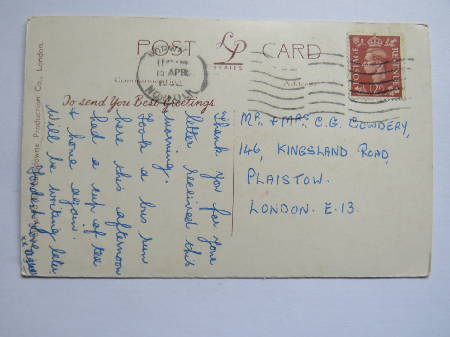 Antique Postcard of Wellington Gardens, Great Yarmouth