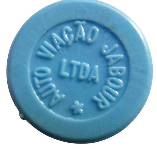 Auto Viacao Jabour LTDA Vintage Brazil Transport Plastic Token
