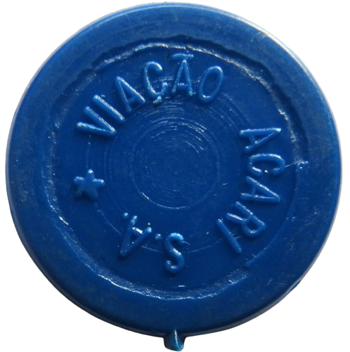 Viaco Acari S.A Vintage Brazil Transport Plastic Token