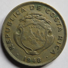 Load image into Gallery viewer, 1948 Costa Rica 2 Colones Coin
