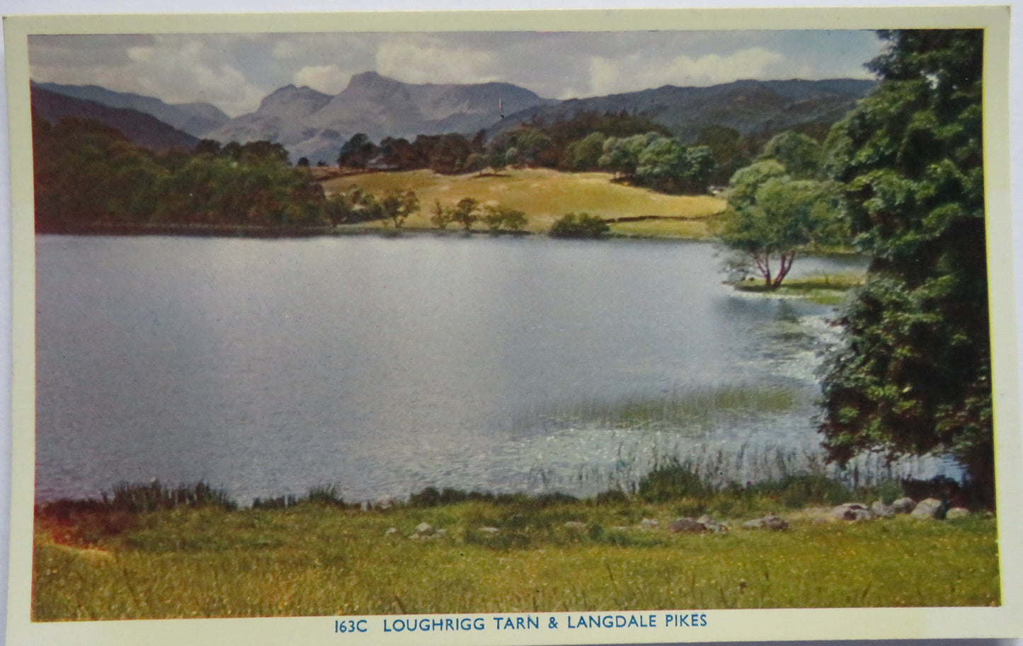 Vintage Postcard of Loughrigg Tarn & Langdale Pikes