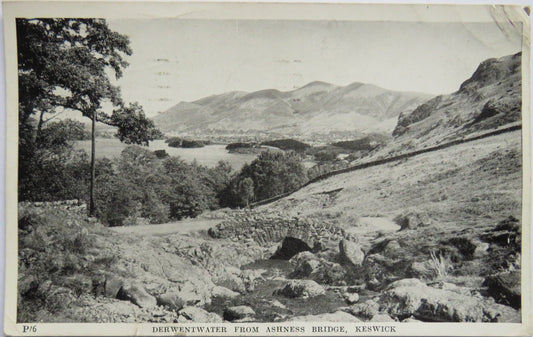 Vintage Postcard of Derwentwater From Ashness Bridge, Keswick