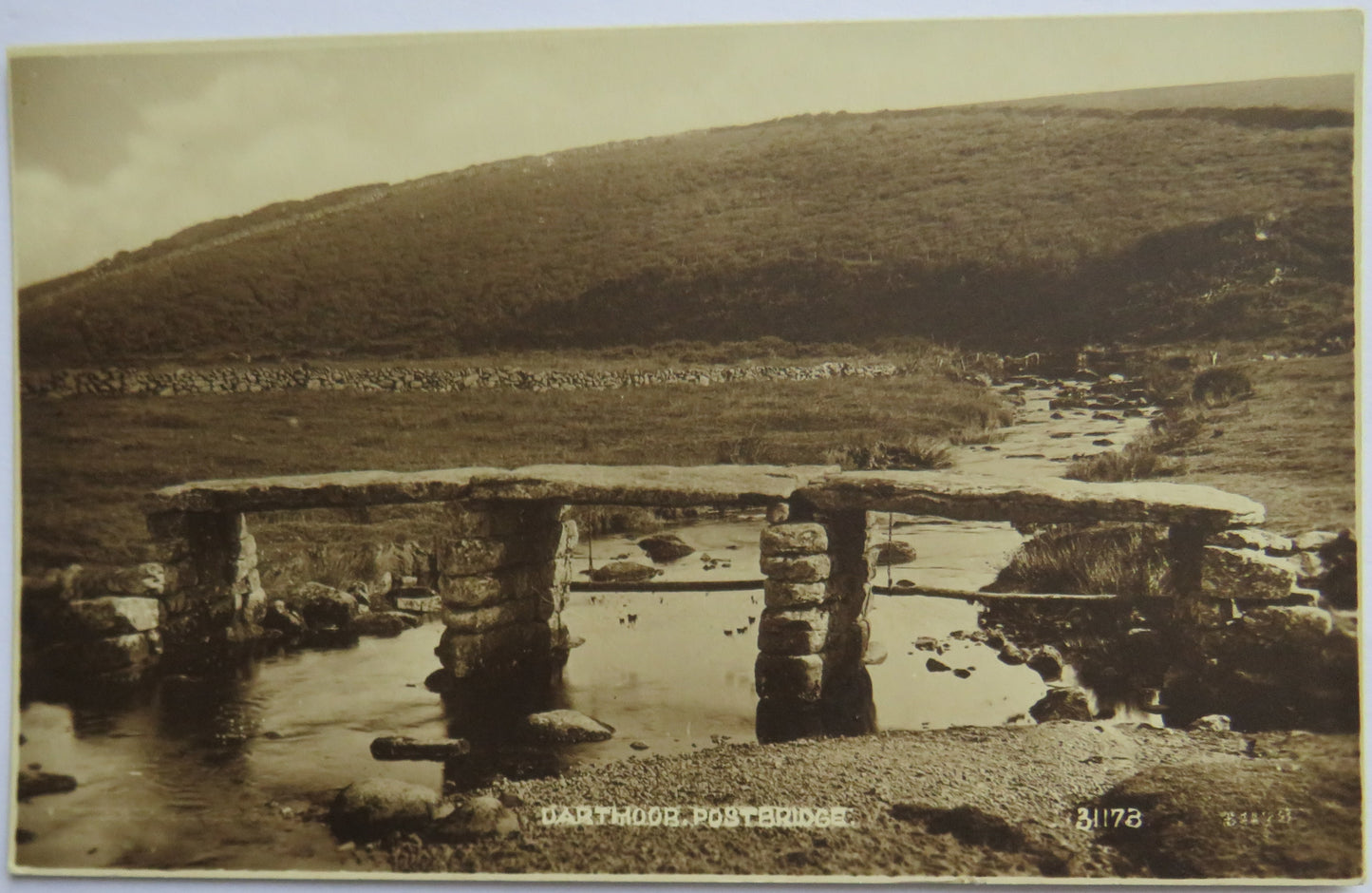 Vintage Postcard of Dartmoor, Postbridge