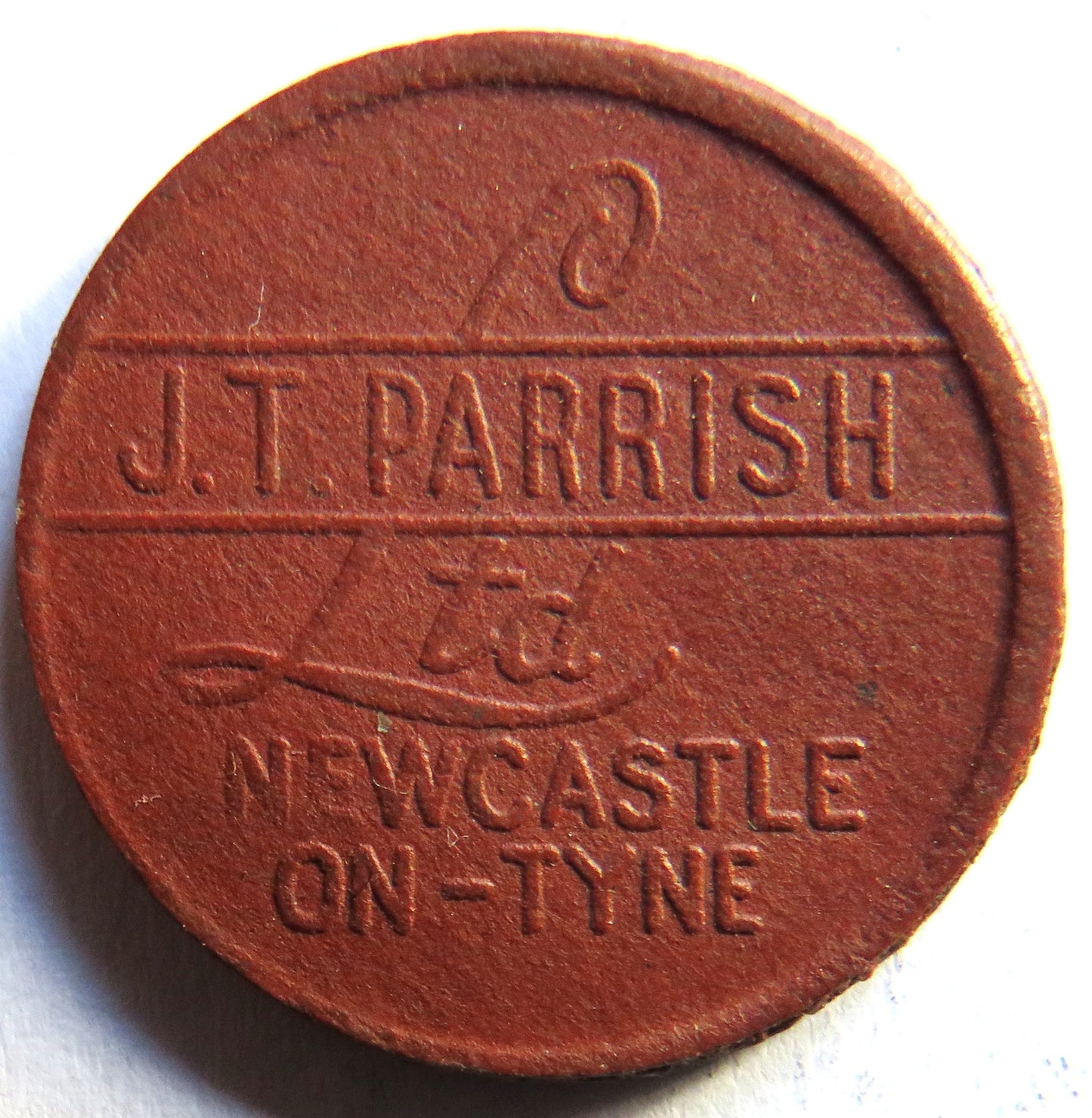 J.T. Parrish Ltd Newcastle On-Tyne 2p Plastic Token
