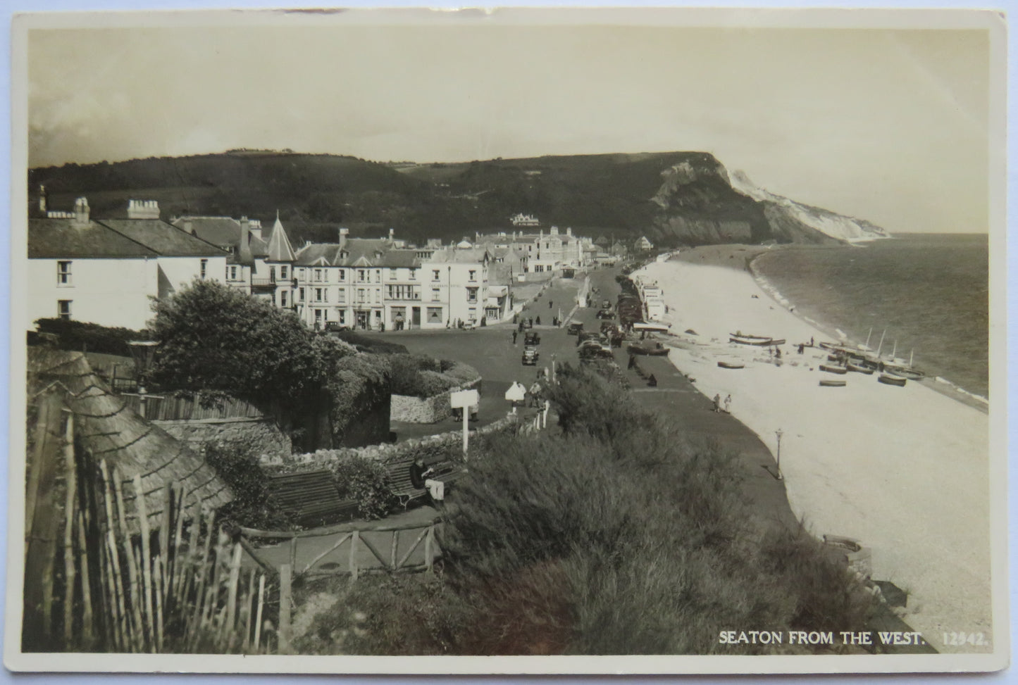 Vintage Postcard of Seaton from the West, 1937