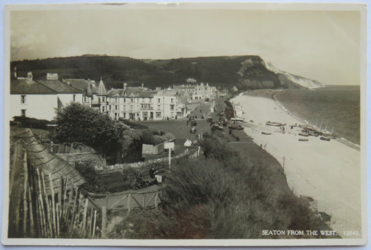 Vintage Postcard of Seaton from the West, 1937