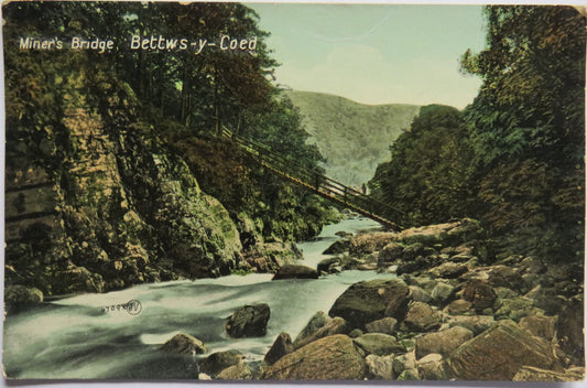 Vintage Postcard Miner's Bridge, Bettws-y-Coed