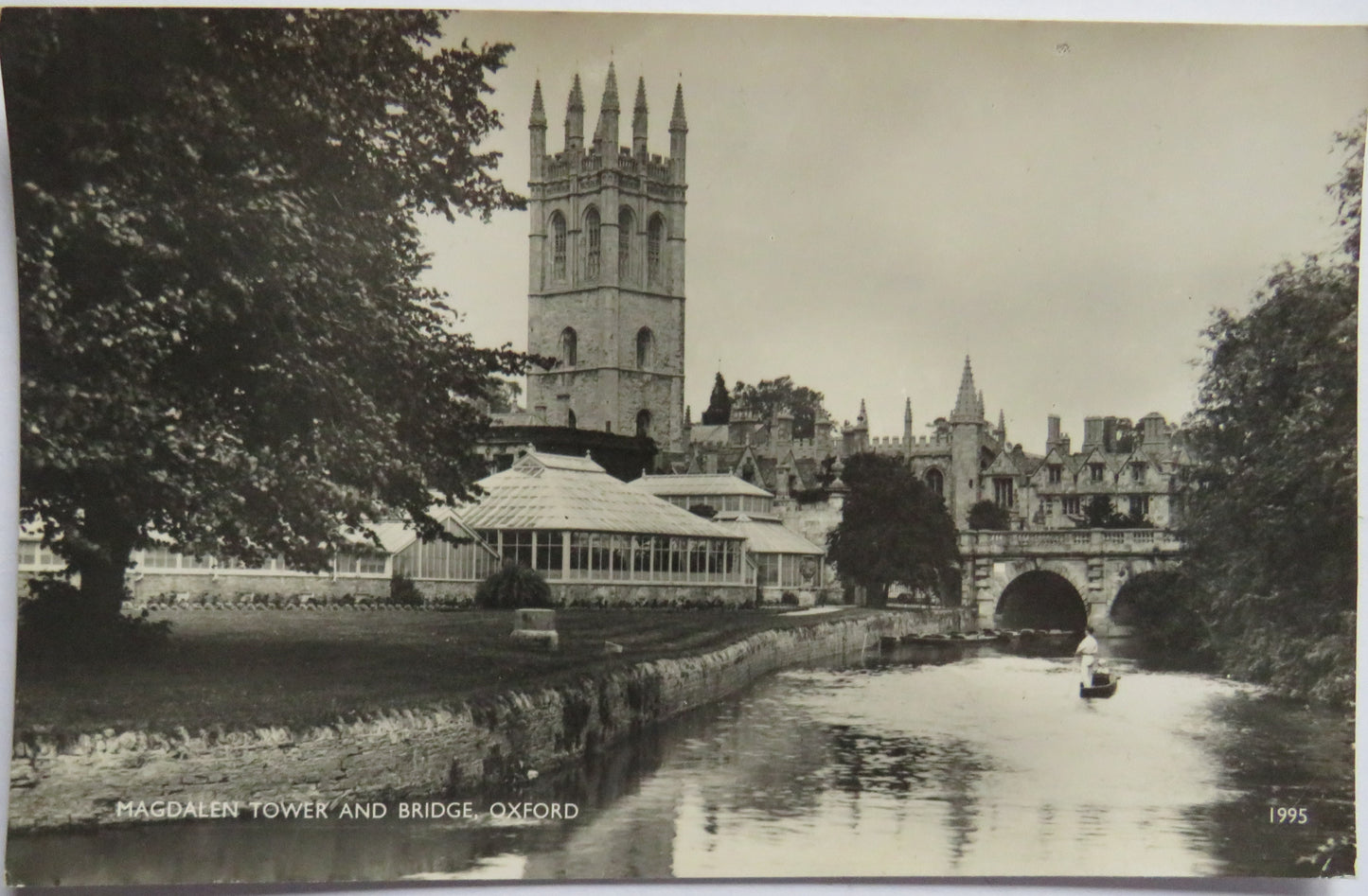 Vintage Postcard of Magdalen Tower and Bridge, Oxford
