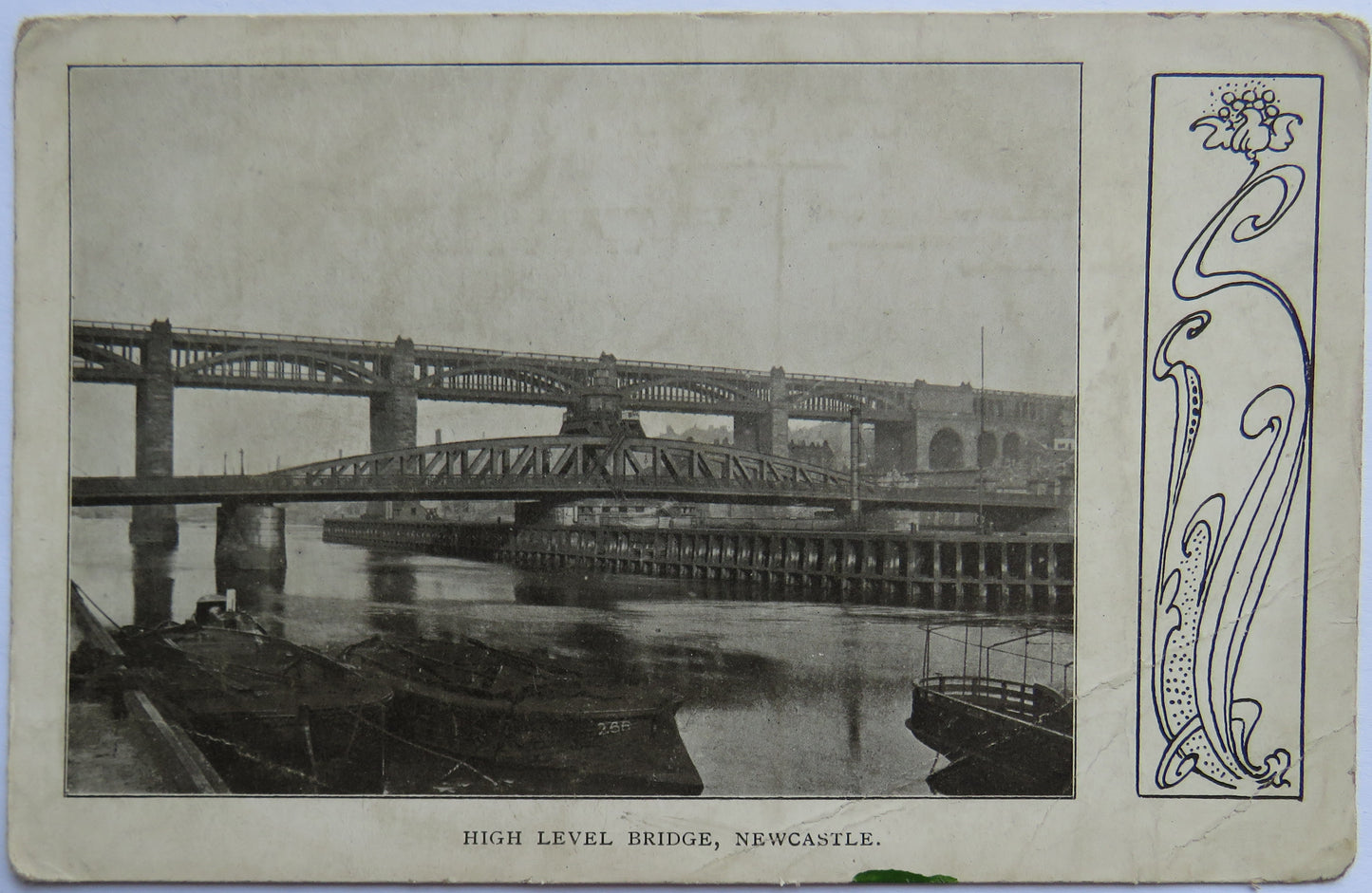 Vintage Postcard of High Level Bridge, Newcastle