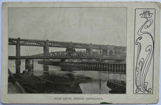 Vintage Postcard of High Level Bridge, Newcastle