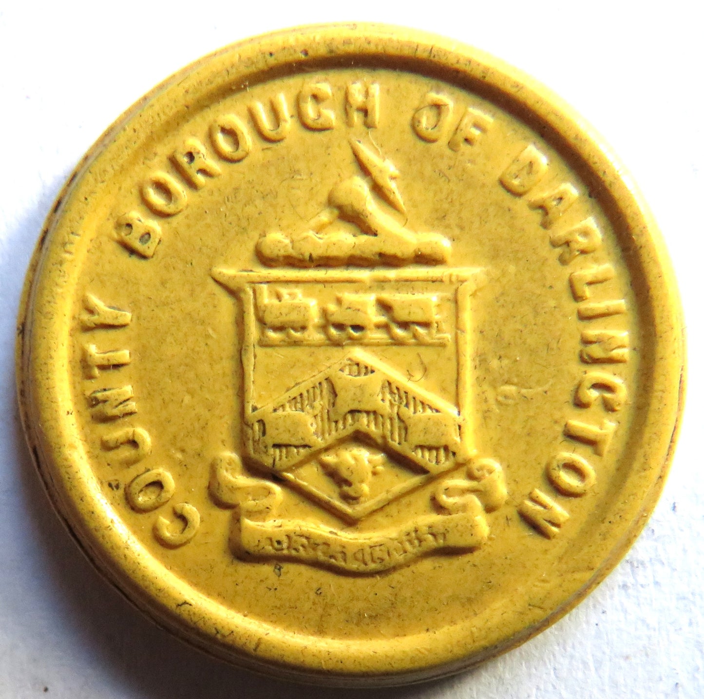 County Borough of Darlington Plastic 2d Token