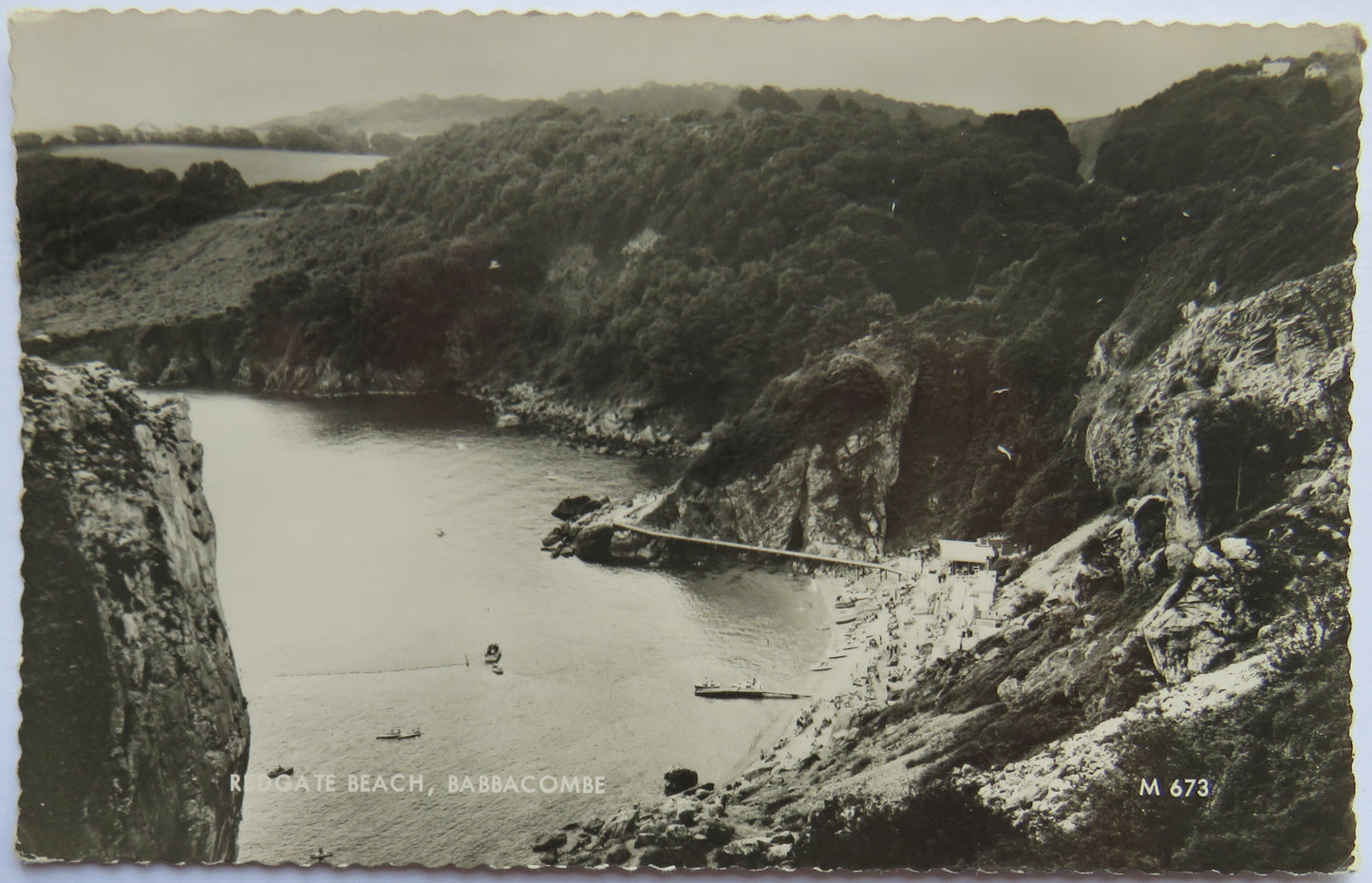Vintage Postcard of Redgate Beach, Babacombe, 1961