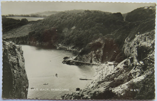 Vintage Postcard of Redgate Beach, Babacombe, 1961