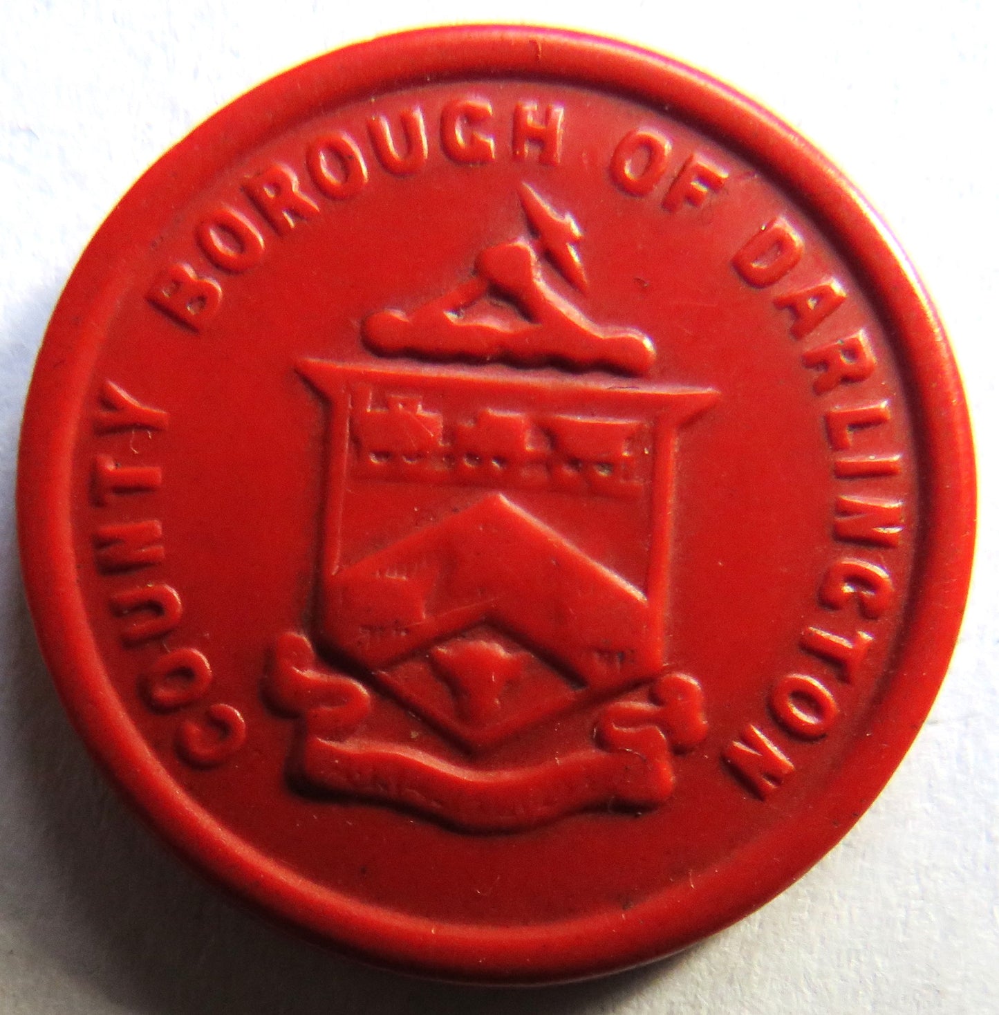 County Borough of Darlington Plastic 1d Token