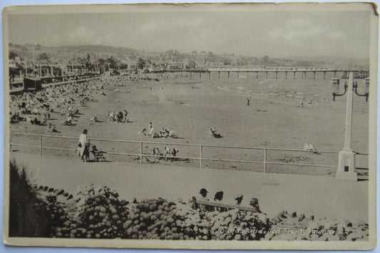 Vintage Postcard of Sands and Sea Front, Paignton