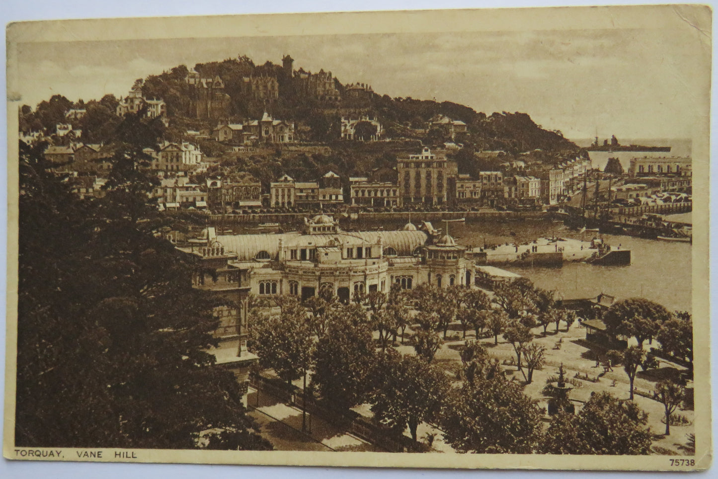 Vintage Postcard of Torquay, Vane Hill