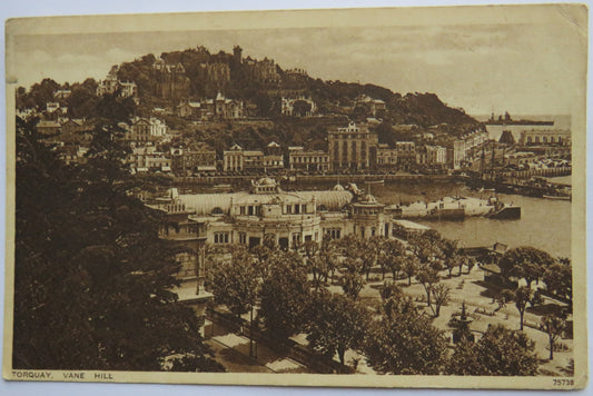 Vintage Postcard of Torquay, Vane Hill