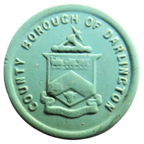 County Borough of Darlington 1 & 1/2 d Plastic Token