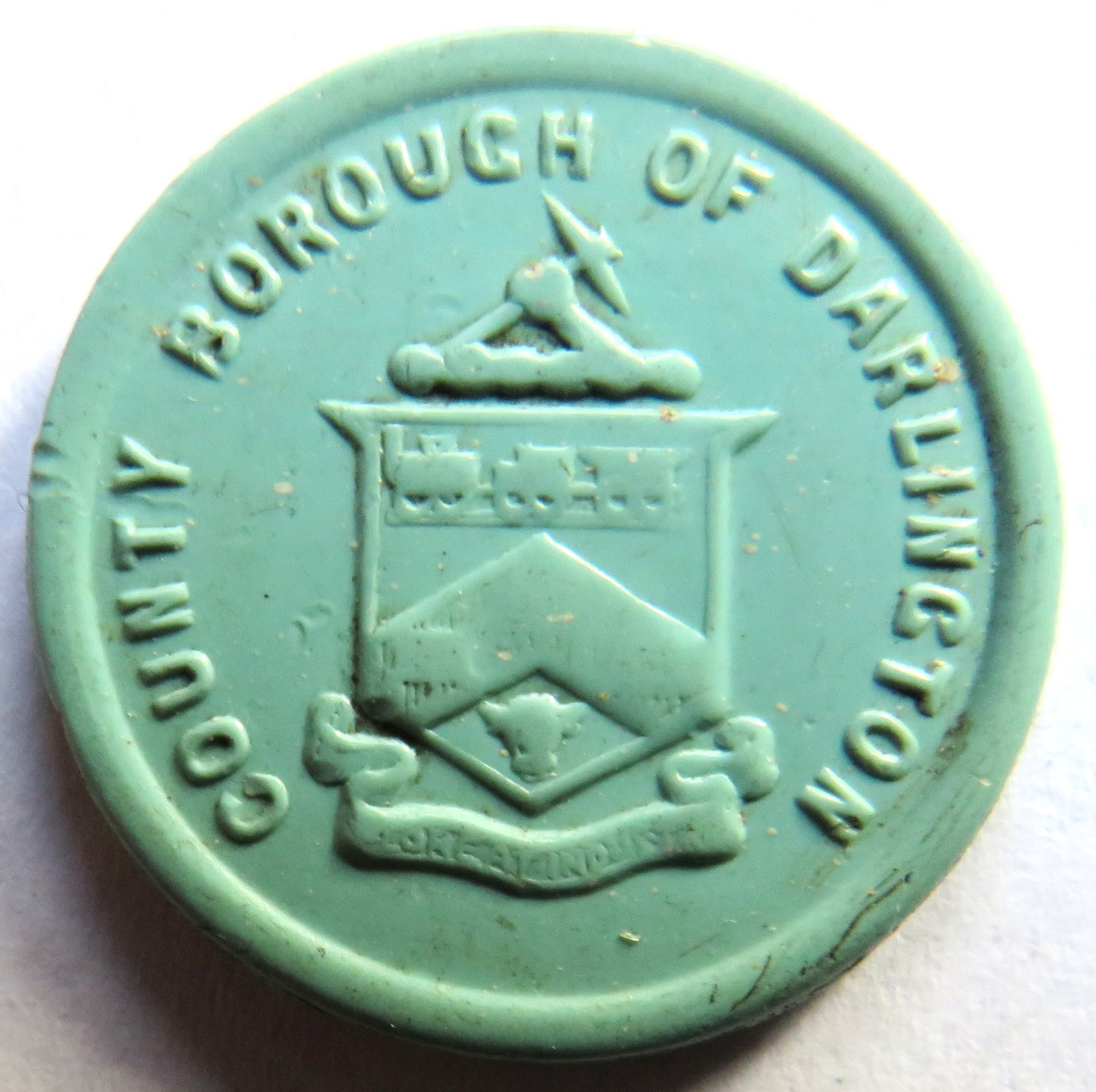 County Borough of Darlington 1 & 1/2 d Plastic Token