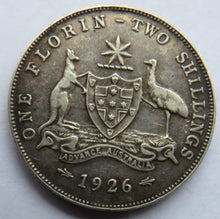 Load image into Gallery viewer, 1926 King George V Australia Silver Florin Coin
