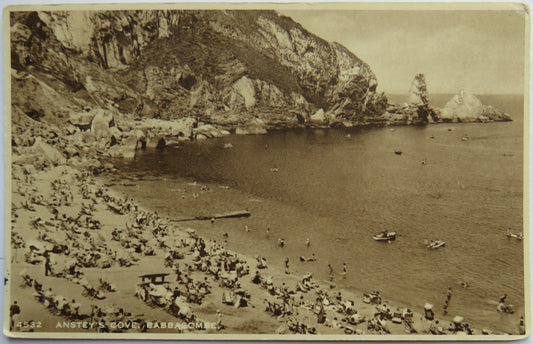 Vintage Postcard of Anstey's Cove, Babbacombe