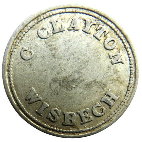 C Clayton Wisbech 1/- One Shilling Token