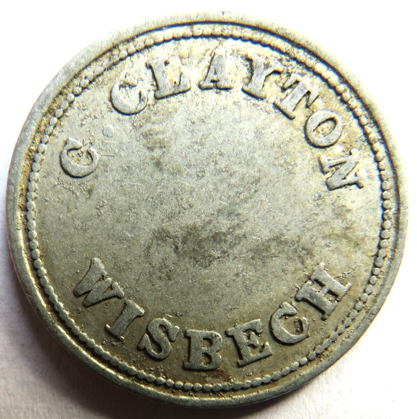 C Clayton Wisbech 1/- One Shilling Token