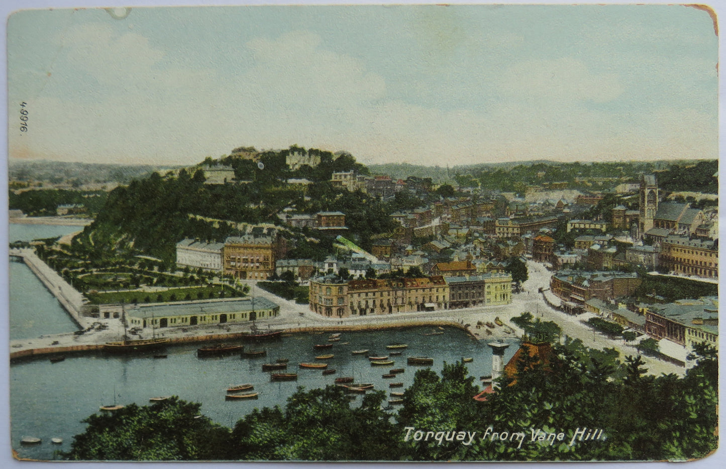 Vintage Postcard of Torquay from Vane Hill