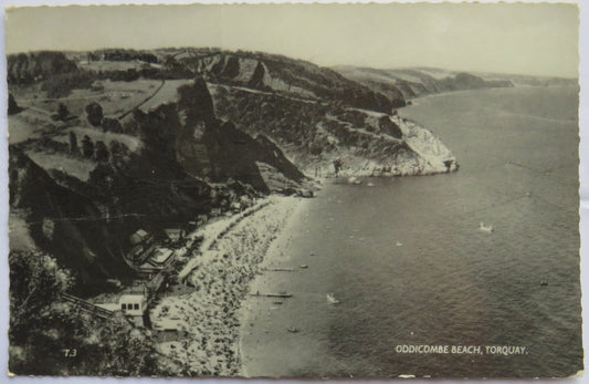 Vintage Postcard of Oddicombe Beach, Torquay, 1960