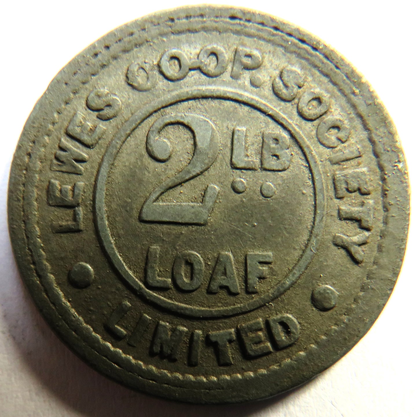 Lewes Cooperative Society Limited 2lb Loaf Vintage Token