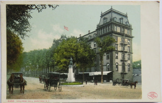 Antique Postcard of Congress Hall, Saratoga USA