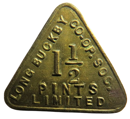 Long Buckby Cooperative Society 1 & 1/2 Pints Token