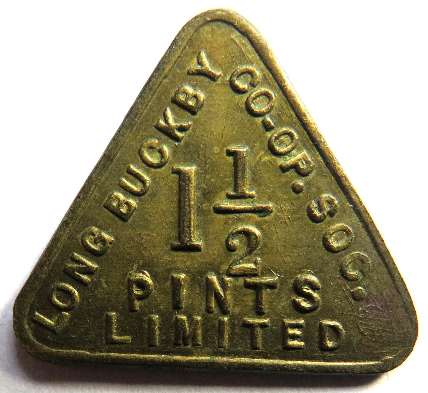 Long Buckby Cooperative Society 1 & 1/2 Pints Token