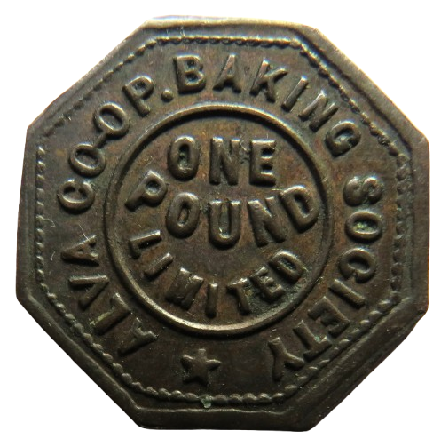 Alva Cooperative Baking Society £1 One Pound Token