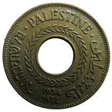 Load image into Gallery viewer, 1934 Palestine 5 Mils Coin
