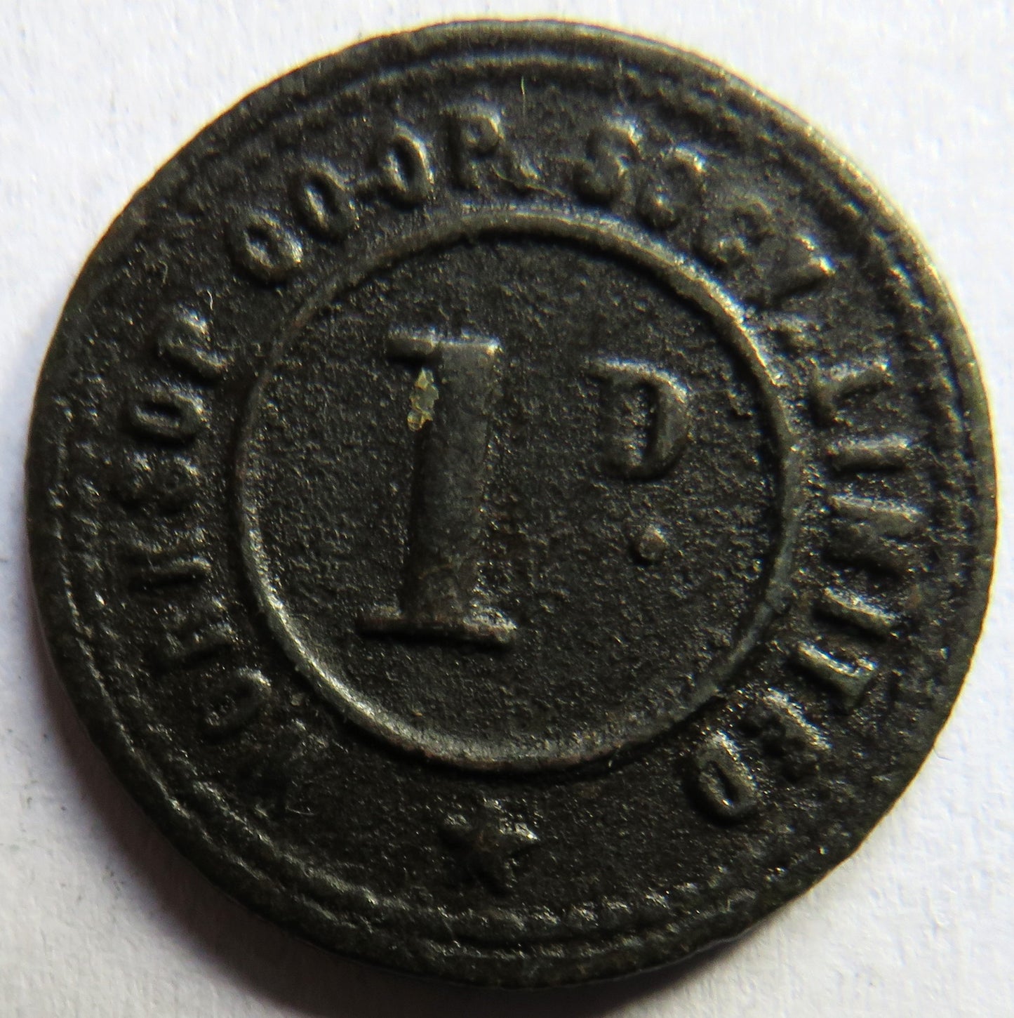 Worksop Cooperative Society Limited 1d Vintage Token