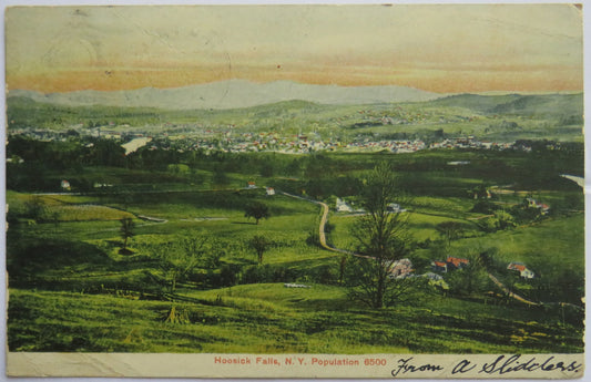 Vintage Postcard of Hoosick Falls, N.Y. Population 6500