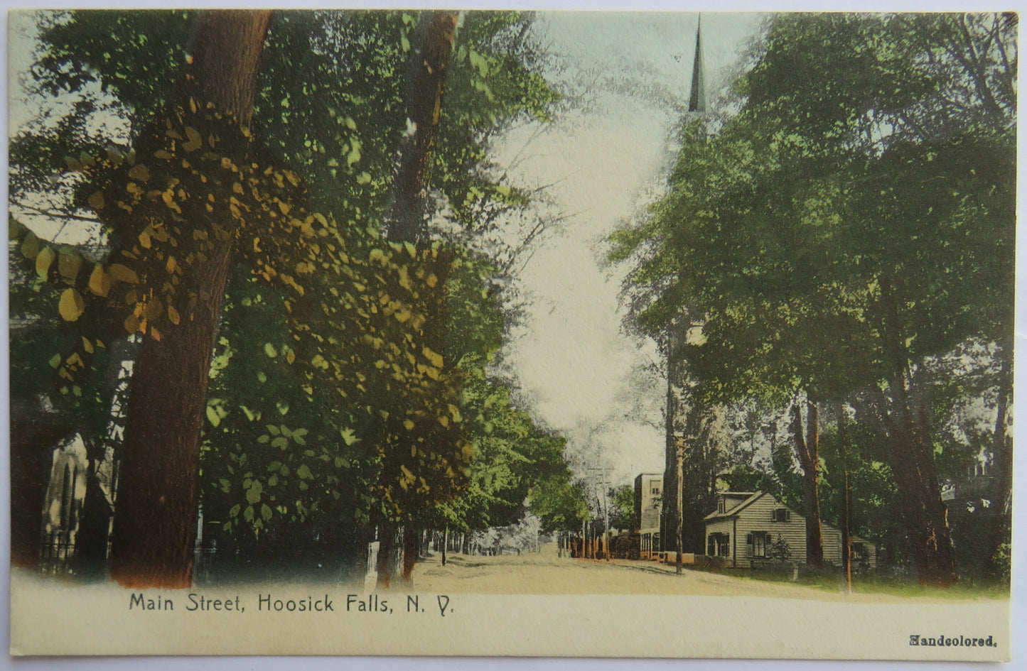 Vintage Postcard of Main Street, Hoosick Falls, N.Y.