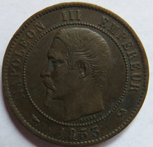 Load image into Gallery viewer, 1853-B France Napoleon III France 10 Centimes Coin
