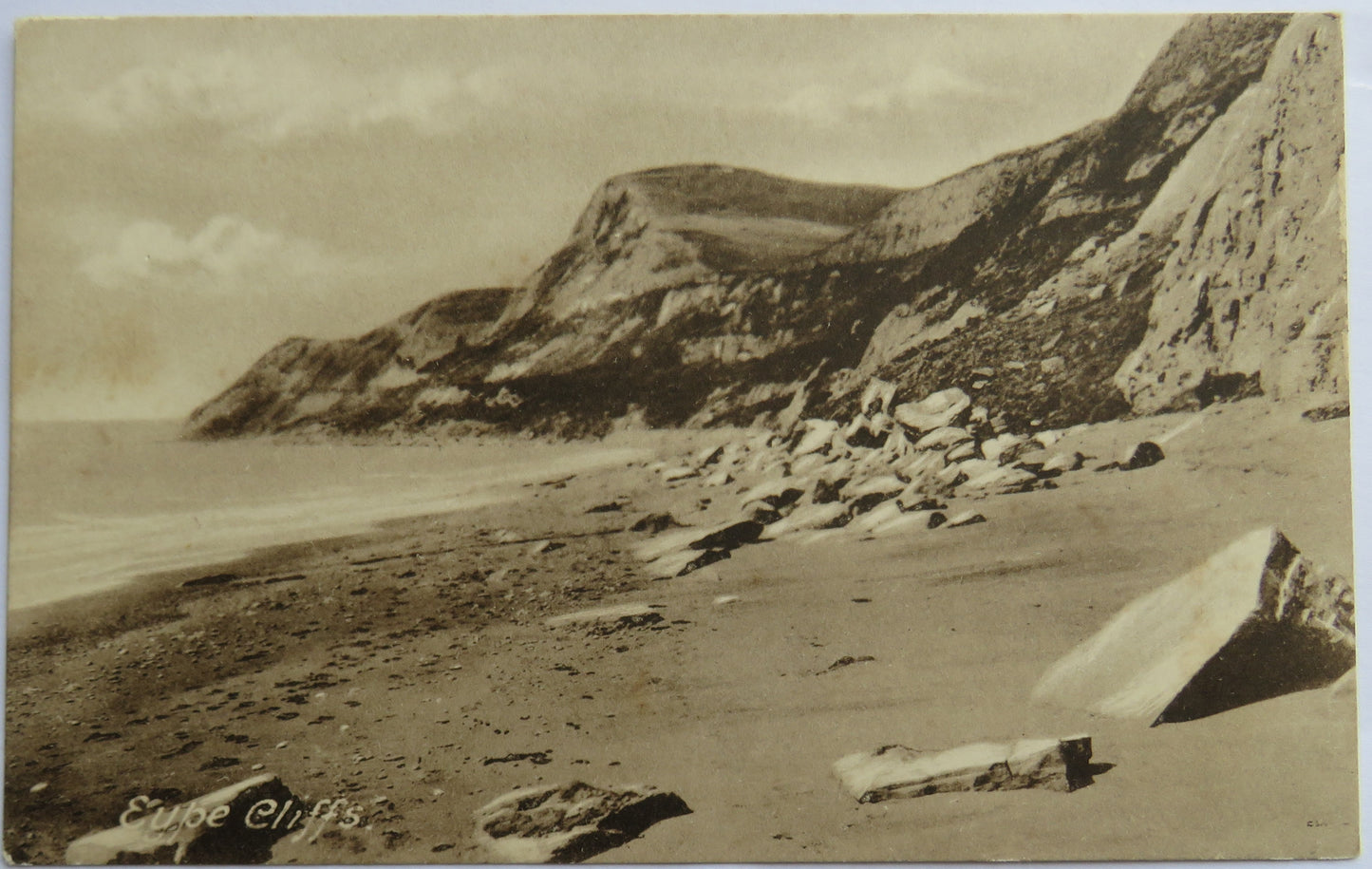 Vintage Postcard of Eype Cliffs