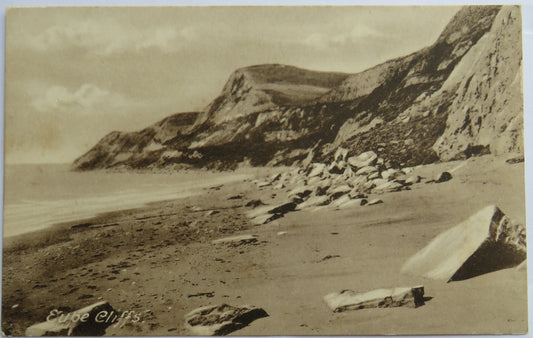 Vintage Postcard of Eype Cliffs