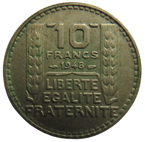 1948 France 10 Francs Coin