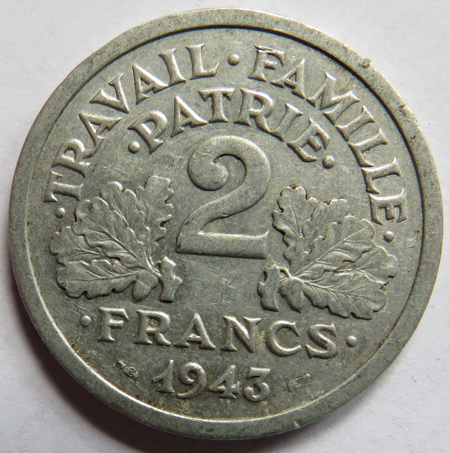1943 France 2 Francs Coin