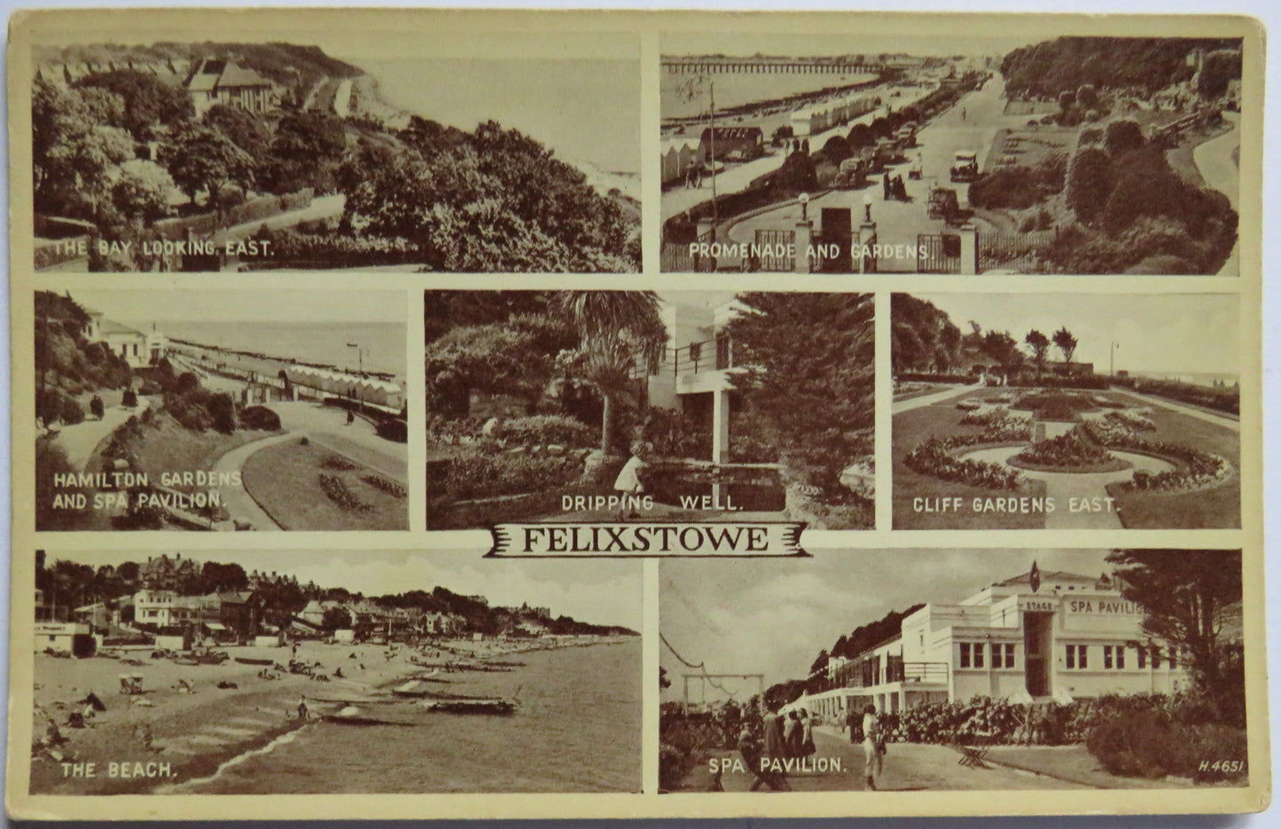 Vintage Postcard Of Felixstowe